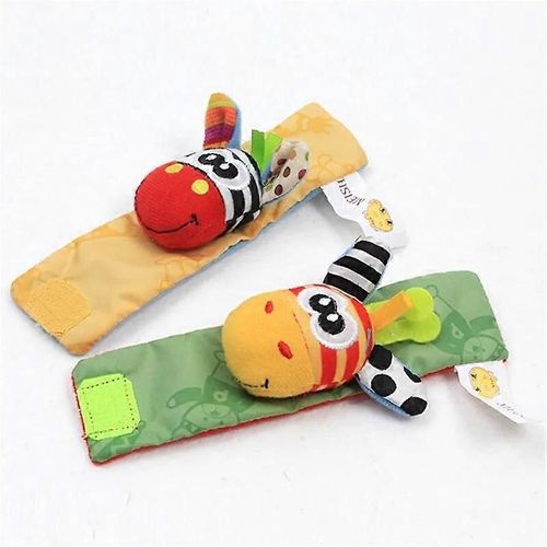 Jouets Pour Bébés : Hochet En Peluche, Lapin Mignon, Jeux Pour Bébés, Couverture En Peluche Douce, Animaux En Peluche, Serviette, Poupée, Jouets Pour Bébés De 0 À 12 Mois-2 Poignets Hochets