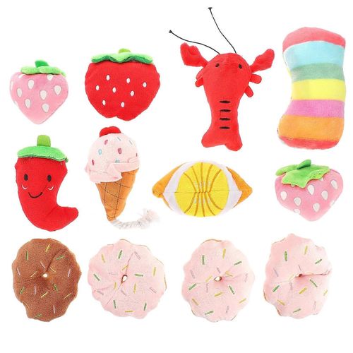 Lot De 12 Jouets À Mâcher En Peluche Pour Chiots, Bouledogue Français, Jouet Couineur Pour Chien, Jouet À Mâcher En Vrac