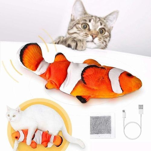 Jouets Pour Chats, Poissons Électriques Réalistes À L'herbe À Chat, Peluches Interactives Pour Chats - Jouet Pour Chatons