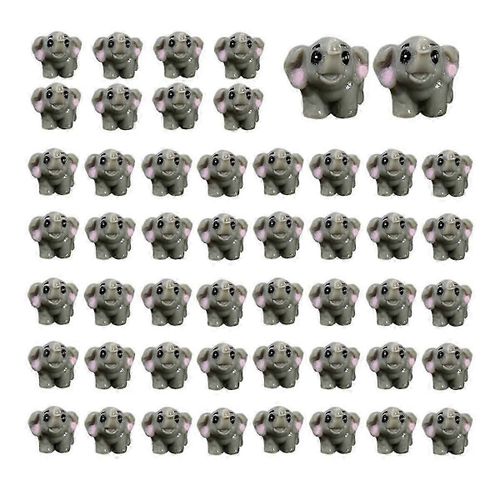 Lot de 50 mini figurines d'animaux de la jungle en résine, miniatures d'animaux sauvages, accès au jardin, js