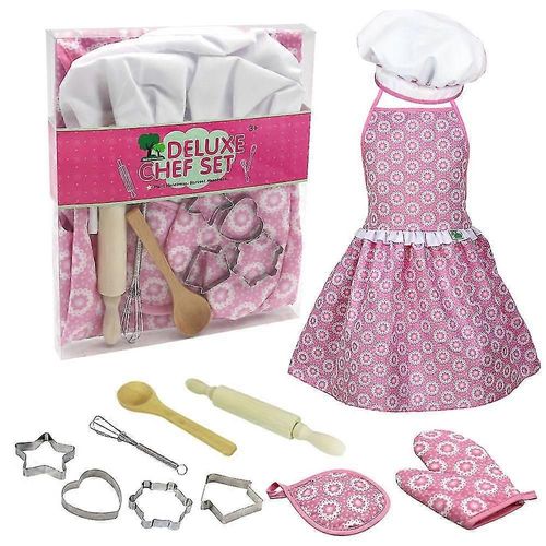 Kit de cuisine et de pâtisserie pour enfants, ensemble de vêtements de jeu de rôle de cuisinier pour petites filles, cadeau 11/20 pièces-Style 2