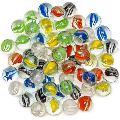 100 pièces traditionnelles assorties colorées classiques rétro billes de verre ?il de chat billes de jeu classiques jouets