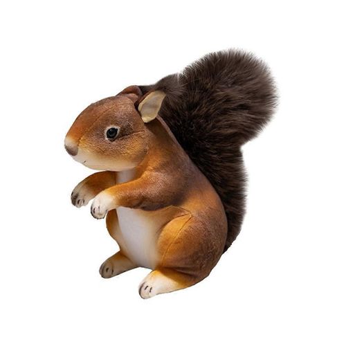 Peluche écureuil mignon et réaliste, 25 cm, dessin animé