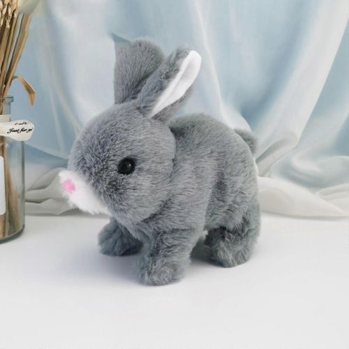 Lapin robot électronique en peluche, animal de compagnie interactif, jouets sautant et marchant, cadeaux pour enfants