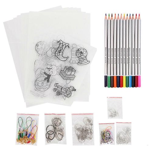 Kit de film rétractable pour crayon de couleur, manuel de bricolage, thermorétractable, sac de Noël 174#
