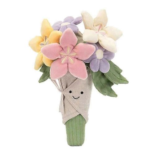 Peluche amusante en forme de bouquet de fleurs, poupée douce et moelleuse, pour femmes et filles, cadeau idéal pour petite amie
