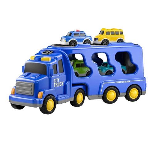 Modèle de voiture de simulation, lumières et musique, véhicule de transport, ingénierie, conteneur, voiture, vacances, garçons et filles, jouets éducatifs pour enfants, sécurité routière