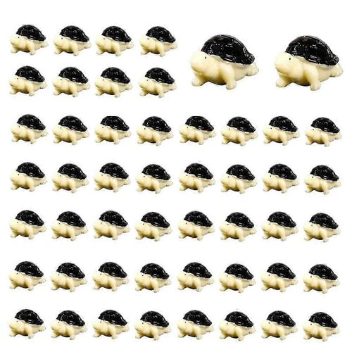 Lot de 50 mini figurines d'animaux en résine, miniatures d'animaux sauvages (tortue)