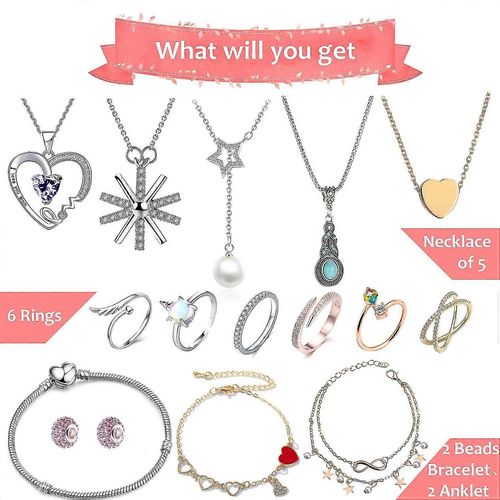 Calendrier De L'avent 2022 Pour Femmes Et Filles, 24 Surprises Avec Colliers, Boucles D'oreilles, Bagues, Bracelets Et Bracelets De Cheville, Bijoux Fantaisie De Haute Qualité Dxldv