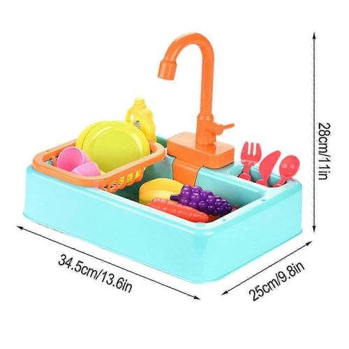 Jouets d'évier de cuisine avec eau courante, 19 pièces, cadeaux éducatifs pour filles et garçons - S-Yvan