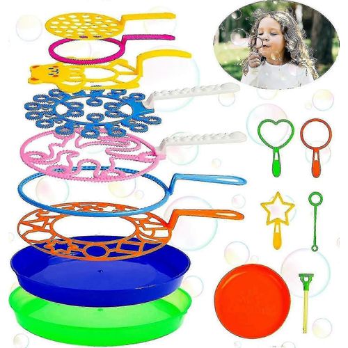 Ensemble de 15 baguettes à bulles géantes avec plateau pour enfants, jouets à bulles d'extérieur pour l'été-Style 3