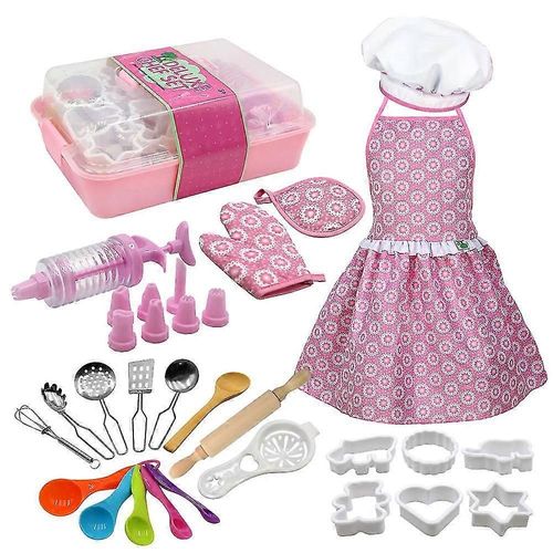Kit de cuisine et de pâtisserie pour enfants, ensemble de vêtements de jeu de rôle de cuisinier pour petites filles, cadeau 11/20 pièces