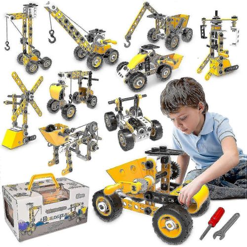 Kit de construction éducatif STEM 2025, blocs de construction pour enfants d'âge préscolaire, jouets d'ingénierie créatifs, cadeau pour garçons de 5, 6, 7, 8, 9 et 10 ans