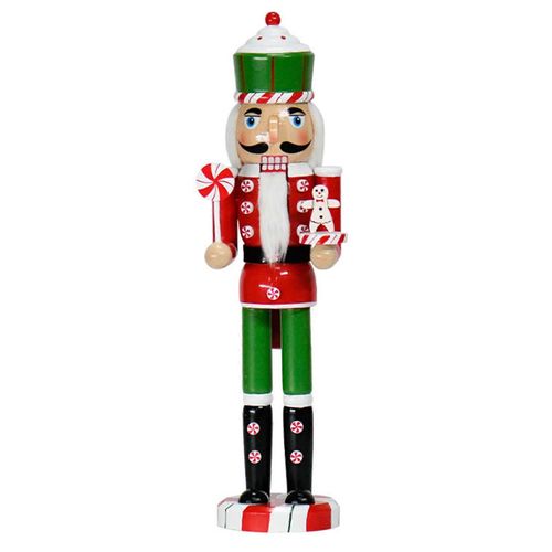 Figurine De Soldat Casse-Noisette En Bois De 38 Cm, Jouet Traditionnel Pour Centre De Table De Noël