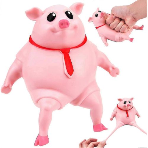 Balle Anti-Stress En Forme De Cochon Rose 15 X 15 Cm, Jouet Sensoriel Amusant, Anti-Stress Pour Adultes Et Enfants