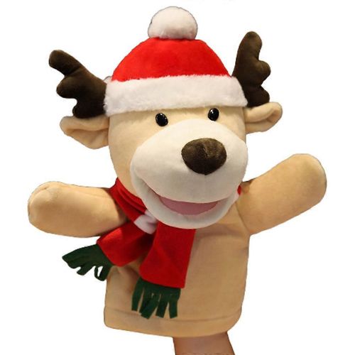 Pour les marionnettes à main créatives en peluche de Noël, Père Noël, bonhomme de neige et renne, jouets de vacances en peluche pour enfants, 3 styles en option