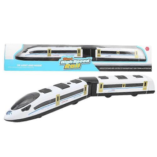 Train électrique à grande vitesse, modèle réduit de 45 cm en alliage avec musique légère