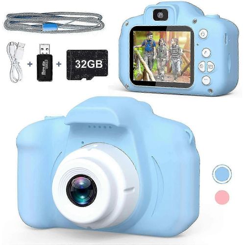 Caméra Selfie Antichoc Pour Enfants De 3 À 10 Ans, Cadeau D'anniversaire Idéal, Double Caméra, Vidéo Numérique Hd Avec Carte Sd 32 Go, Jouet De Noël Pour 3 Enfants.-Basket
