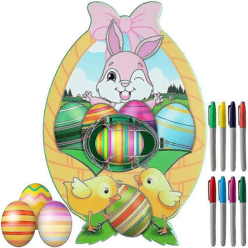 Kit de décoration d'?ufs de Pâques Eggmazing Mini lapin rotatif, toupie pour décoration d'?ufs, cadeau de Pâques ¿ Cadeau spécial