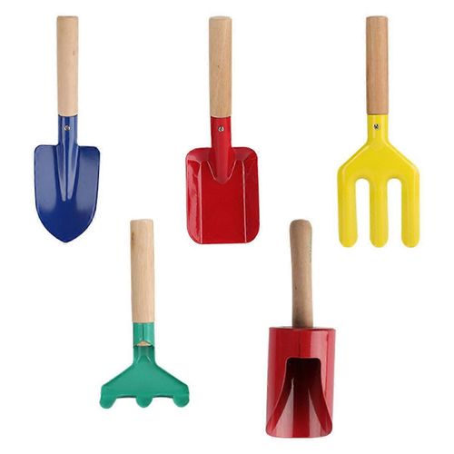 Ensemble d'outils de jardinage pour enfants avec pelle, râteau et truelle-style A