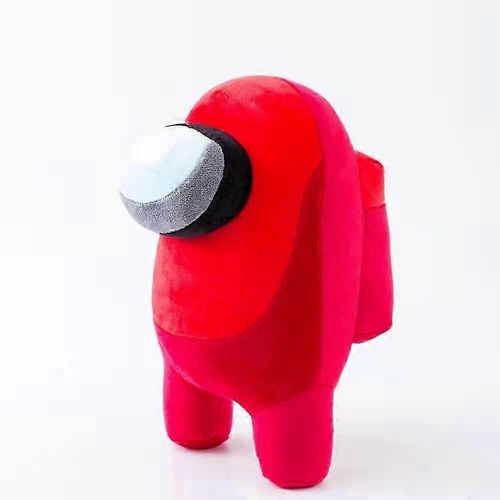 Peluche mignonne de 30 cm avec de grands yeux, cadeau idéal pour les enfants et les fans de jeux vidéo ¿ Rouge