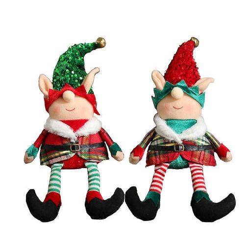Charmants compagnons de vacances, matériaux durables et de qualité, adorables figurines d'elfes, lot de deux peluches pour enfants