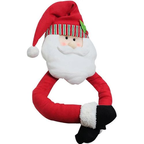 Décoration de sapin de Noël en peluche 3D, Père Noël, bonhomme de neige, décoration de fête de Noël
