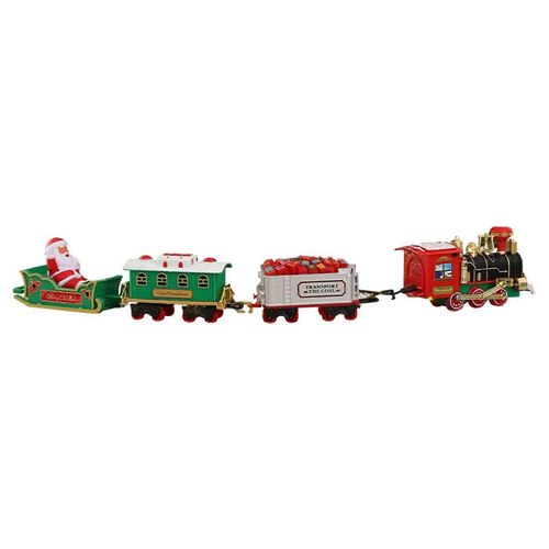 Train électrique de Noël, décoration de sapin de Noël, ornement suspendu pour festival, vacances, nouvel an-Grand bus jaune