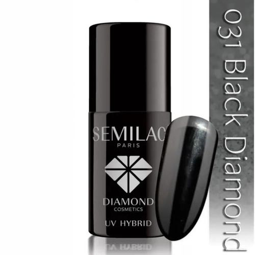 Vernis Semi Permanent Noir Black Diamond Semilac Diamond Cosmetics Uv/Led Multicolore