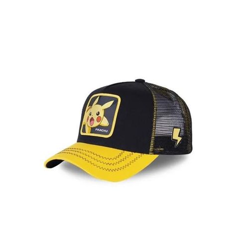 [ X ] Capslab Casquette Enfant Pokemon, Casquette Trucker Ajustable - Noir