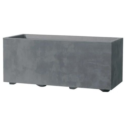 Deroma Jardinière Muret Millennium R - 59x25 X H25 Cm - Ashgrey - A Réserve D'eau