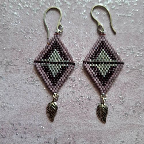 Boucles D’Oreilles Pendantes Perles Miyuki