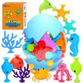 Ventouse-ventouse Spinner Toys 3pcs Suction Spinner Jouets pour bébés Baby  Spinner avec ventouse Sensory Bath Toys Cadeau pour fille garçon