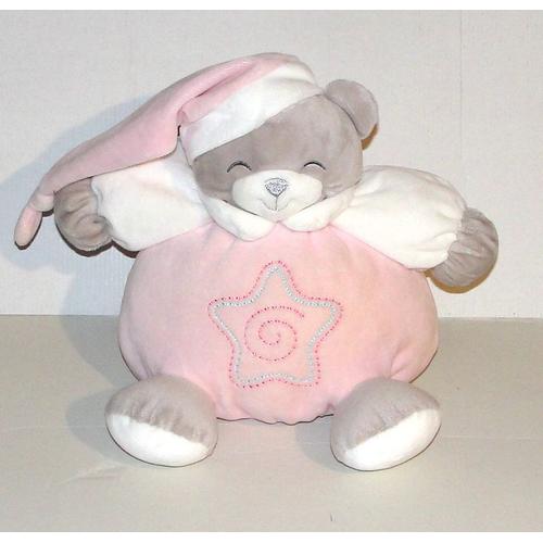 Doudou Ours Boule Rose Gifi 23 Cm