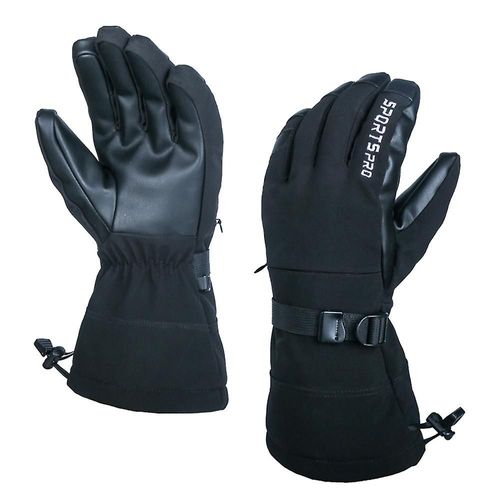 Gants De Ski Imperm¿¿Ables Pour Temps Froid, Gants De Snowboard En Plein Air, L, Noir