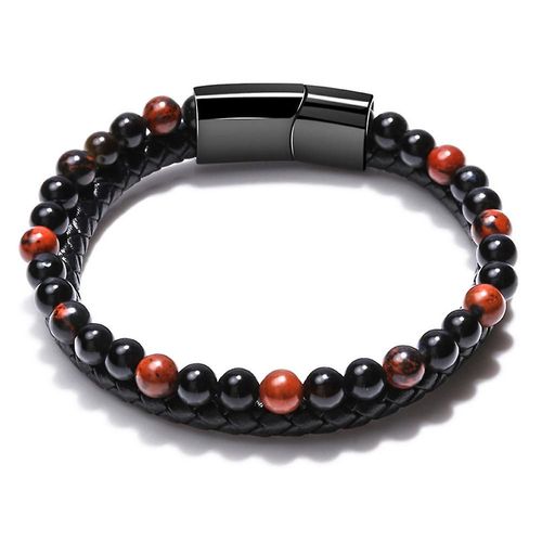 Bracelets De Perles En Hématite Naturelle Bracelet En Pierre De Lave Noire Pour Hommes Bracelet En Hématite Bijoux Cadeau B