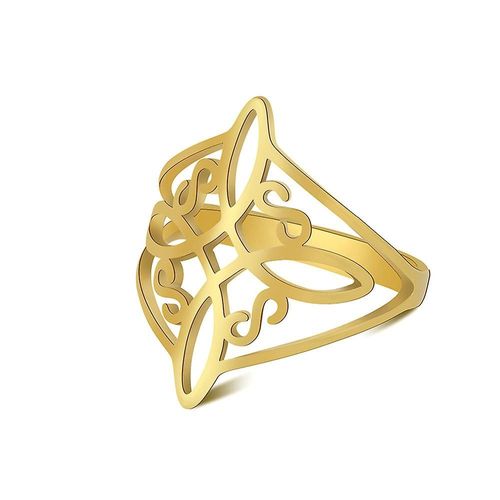 Bague Noeud De Sorcière Vintage En Acier Inoxydable Sorcellerie Amulette Celtique Bague Bijoux Cadeau Or (8)