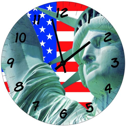Horloge en verre statue de la liberté  29 cm