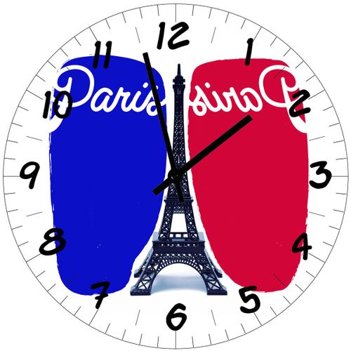 Horloge en verre Paris  29 cm