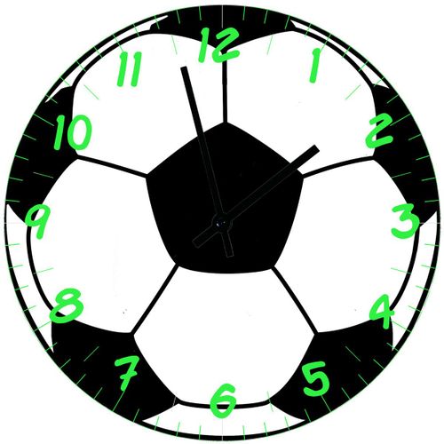 Horloge en verre ballon de football  29 cm