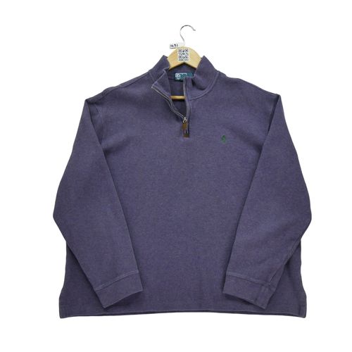 Reconditionné - Pull Homme Demi-Zippé Violet - Taille 2xl - Homme - Violet