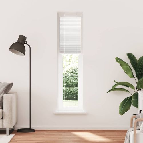Vidaxl Store Plissé Blanc 50x200 Cm Largeur Du Tissu 49,4 Cm Polyester