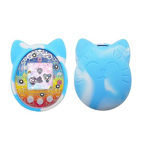 Couvercle De Boitier En Silicone Pour Tamagotchi Sur Machine De Jeu Interactive Pour Animaux De Compagnie Pix 4u 4u + Bleu