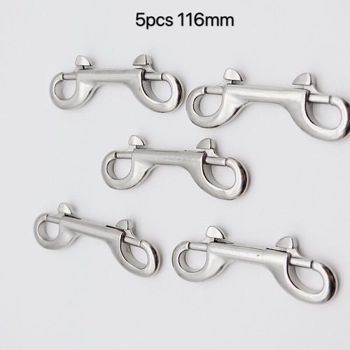 Plongée Sous-Marine 5 Pièces 90/100/115 Mm 316 Acier Inoxydable Oeuf Lien Rapide Mousqueton Extrémité Boulon Snap Clip Crochet Bcd Accessoires Équipement - Type 116mm