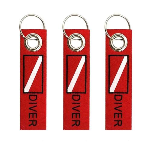 Sac de plongée étiquette de bagage avec porte-clés porte-clés voyage plongée sous-marine sac à dos sac drapeau porte-clés porte-clés - Type 3 piece Type 1