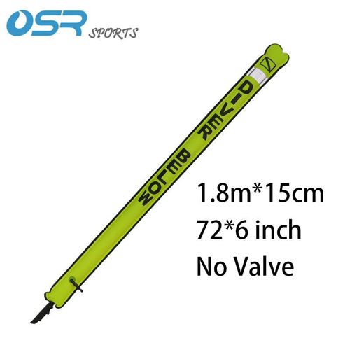 Bouée De Marquage De Surface De Plongée Sous-Marine Smb À Extrémité Fermée,Tube De Signal Ascendant,Saucisse De Sécurité Pour La Plongée Technique,1.8m - Type 1.8m Yellow