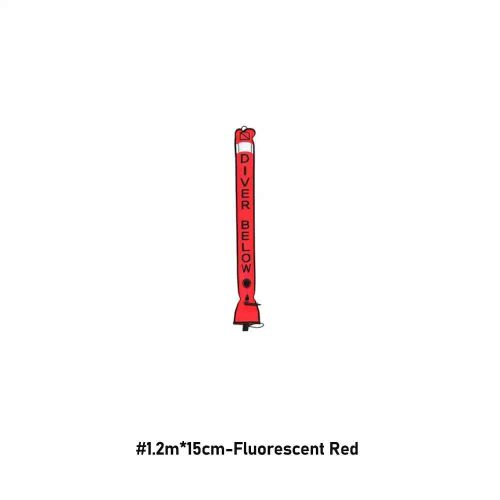 Bouée De Surface Gonflable Pour Plongée Sous-Marine Professionnelle De Haute Qualité,Tube De Signalisation De Saucisse De Sécurité (Smb),1.2m/1.5m/1.8m - Type 1.2m 15cm #C