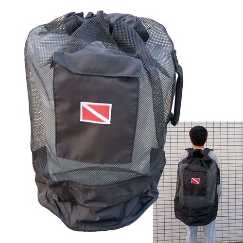 Sacs À Dos Surdimensionnés En Maille Pour Plongée Sous-Marine,Sac À Dos De Plongée Technique En Maille Pour Équipement De Plongée En Apnée,Tient Les Palmes De Masque,Sac D'équipement De Plongée