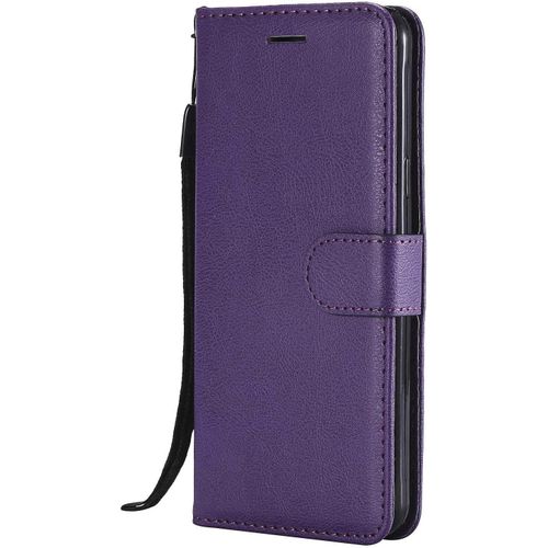 Kal-Coque Pour Galaxy A5 2016, Pu En Cuir Coque Portefeuille Étui Housse, Design Classique Tpu Coque Pour Samsung Galaxy A5 2016 - Violet