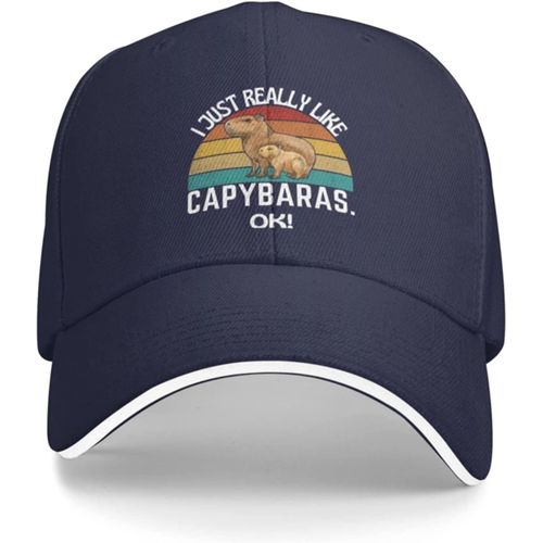 Chapeau Capybaras, J'aime Vraiment Vraiment Capybaras Ok, Casquette De Baseball Pour Femmes, Chapeau Mignon